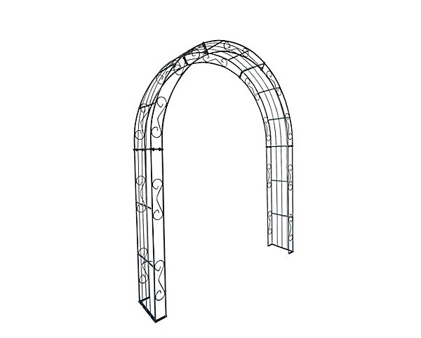 Arche de jardin LEA with sommet arrond - 200 cm revêtement en poudre noir