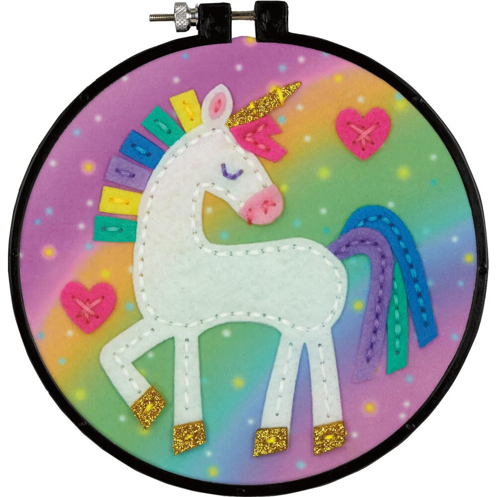 Dimensions 6 Learn A Craft Unicorn Felt Applique Stitch Kit