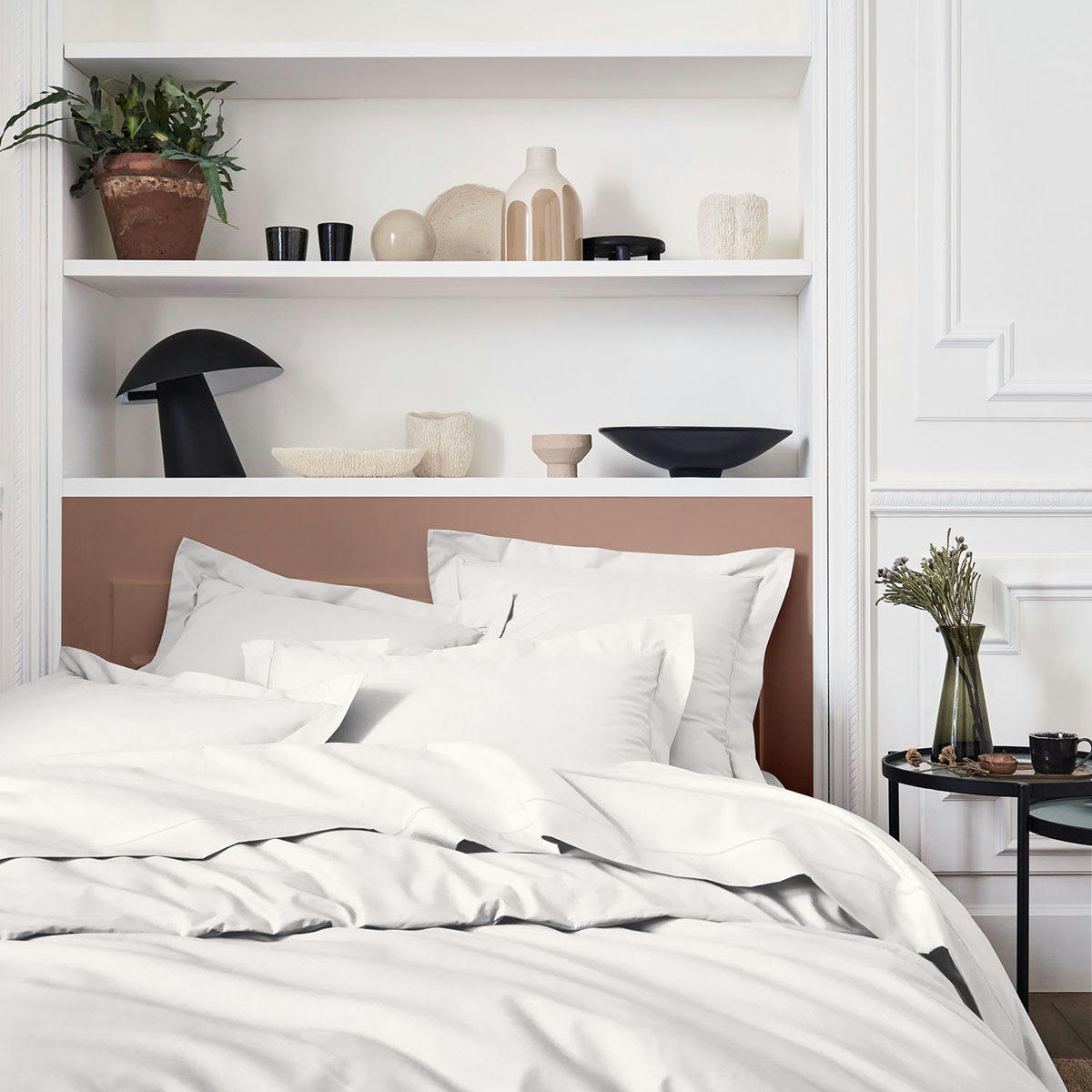 PREMIÈRE - Housse de couette en percale de coton meringue 240x220