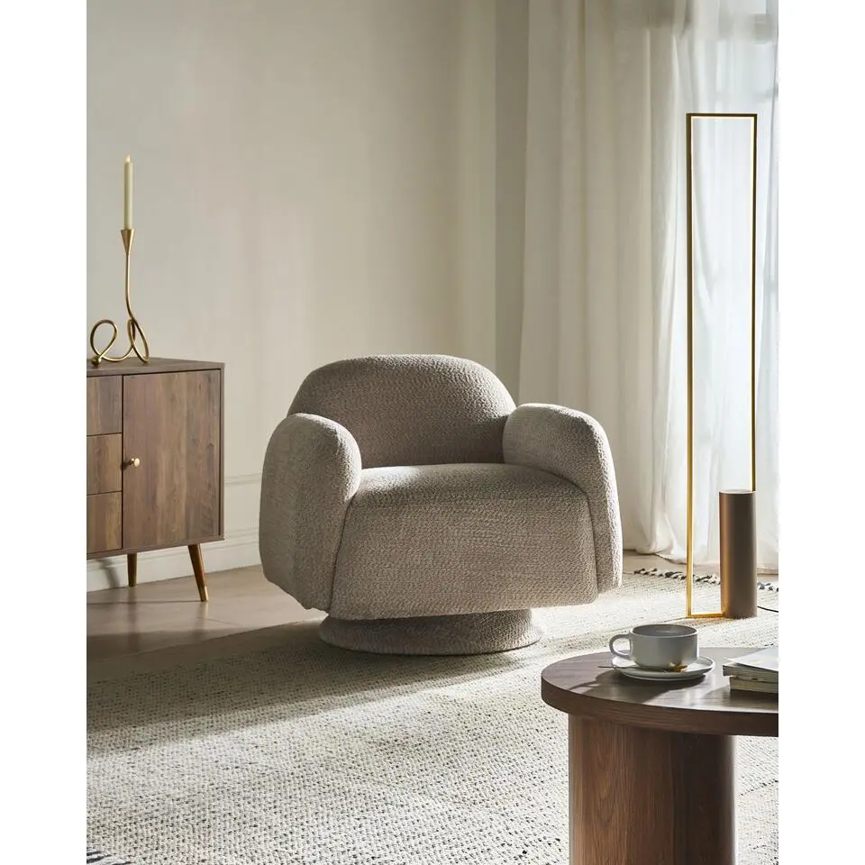 AAPUA - Fauteuil - Beige - Stof