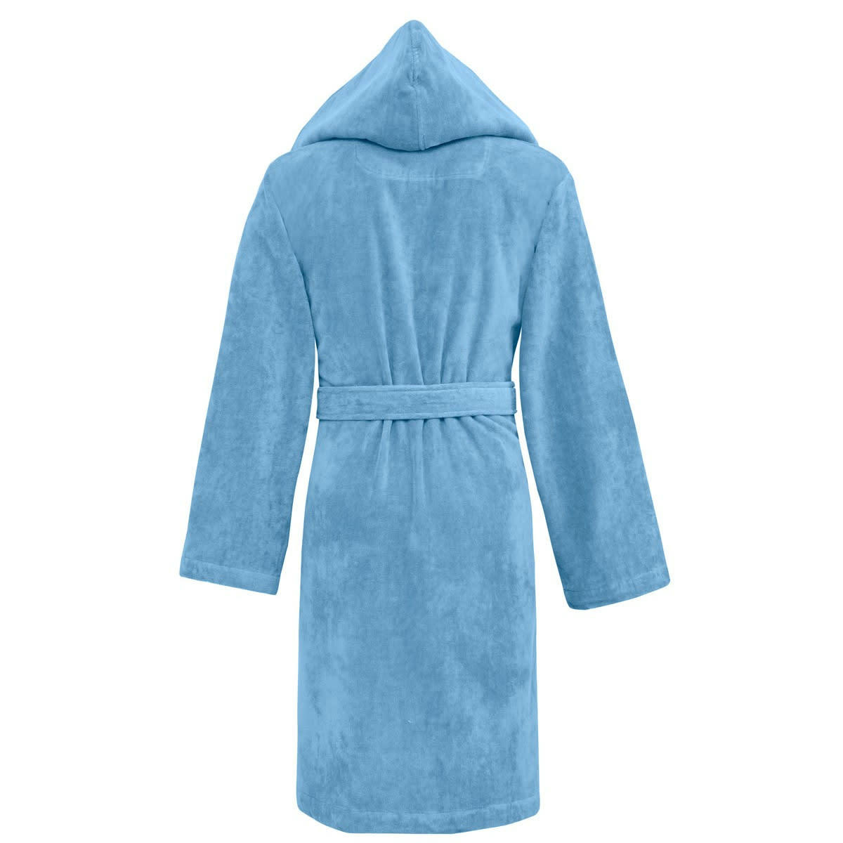 CONSTANT - Peignoir à capuche velours  cobalt L