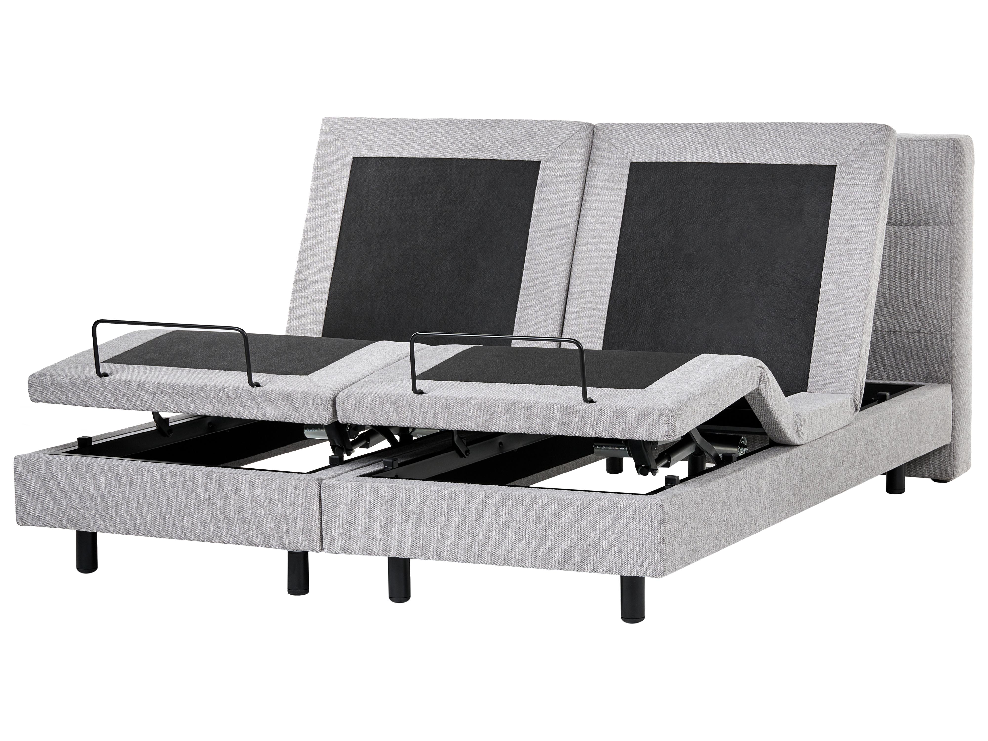 Adjustable Bed Fabric VICEROY 160 x 200 cm (EU King Size) Light Grey