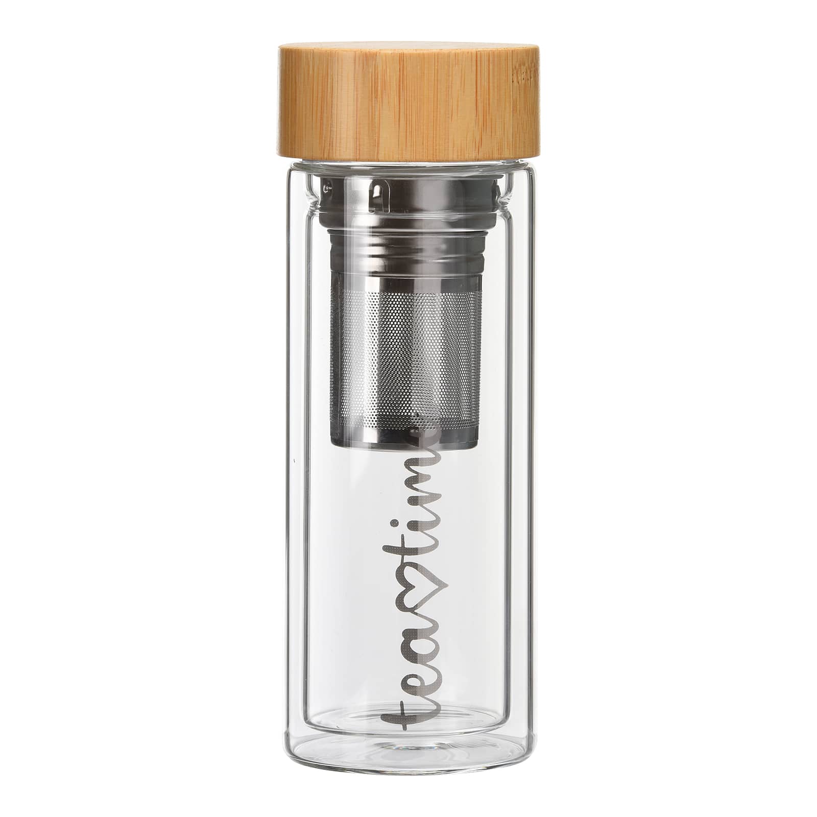Doppelwand-Isolierflasche Tea Time Klar, ⌀ 8 cm, H 195 mm