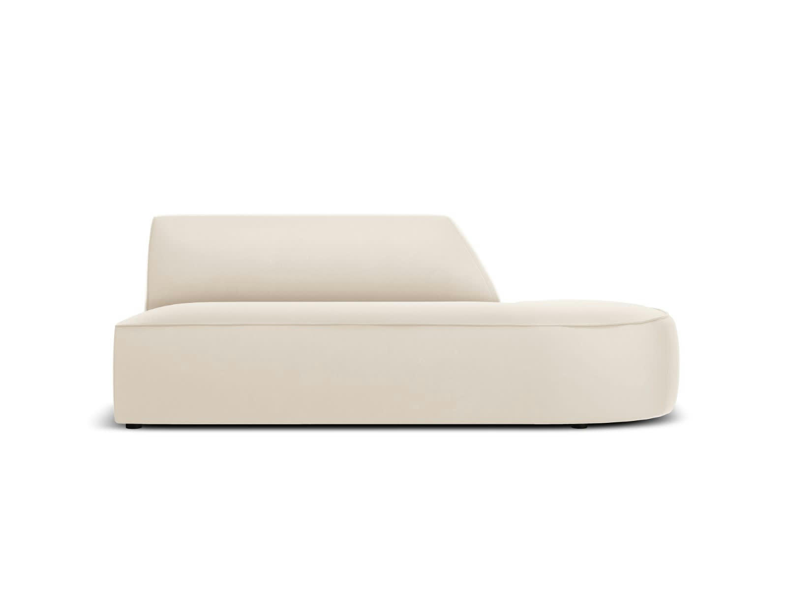 CHARLES - Canapé Modulable Droit 2 places en Velours Beige