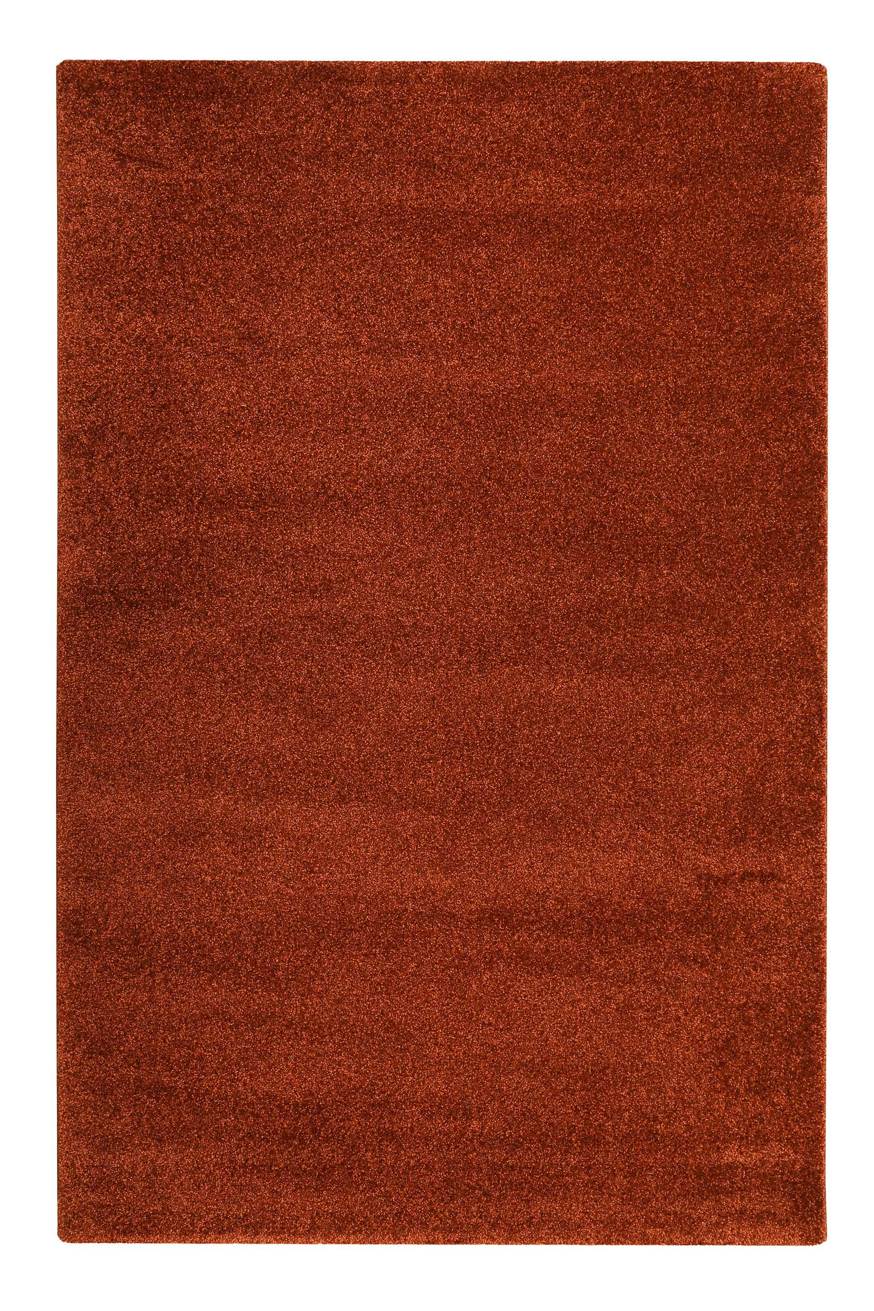 CALIFORNIA - Tapis uni terracotta chiné belle densité et qualité 120x170