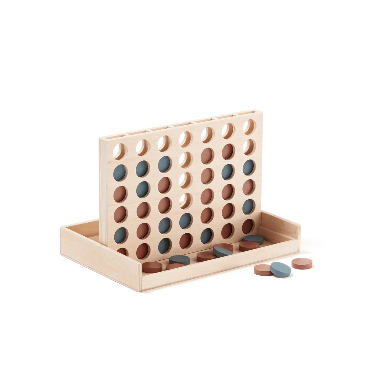 Kids Concept - Vier gewinnt, natur / blau / braun
