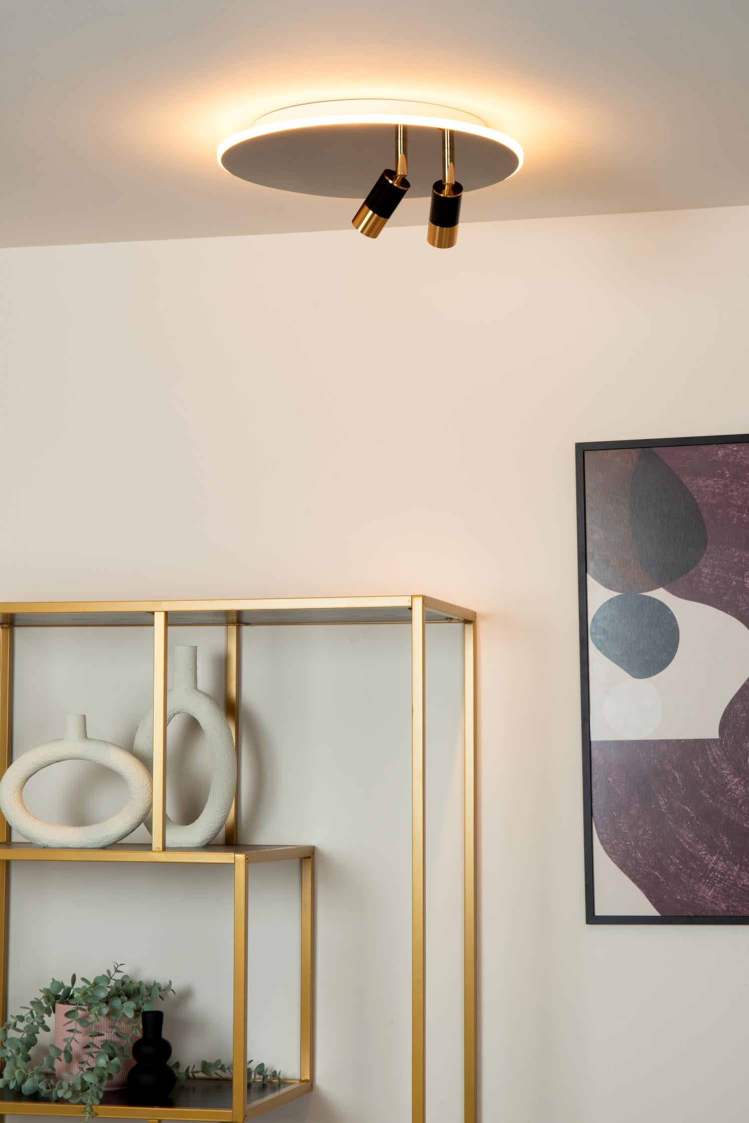 Lucide plafonnière JUBEL - Geïntegreerde LED - Zwart chroom