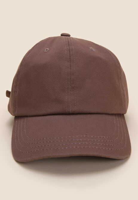 Mens Light Brown Cotton Baseball Cap