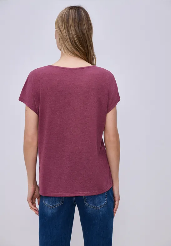 Dropped Shoulder Shirt im Leinen-Look