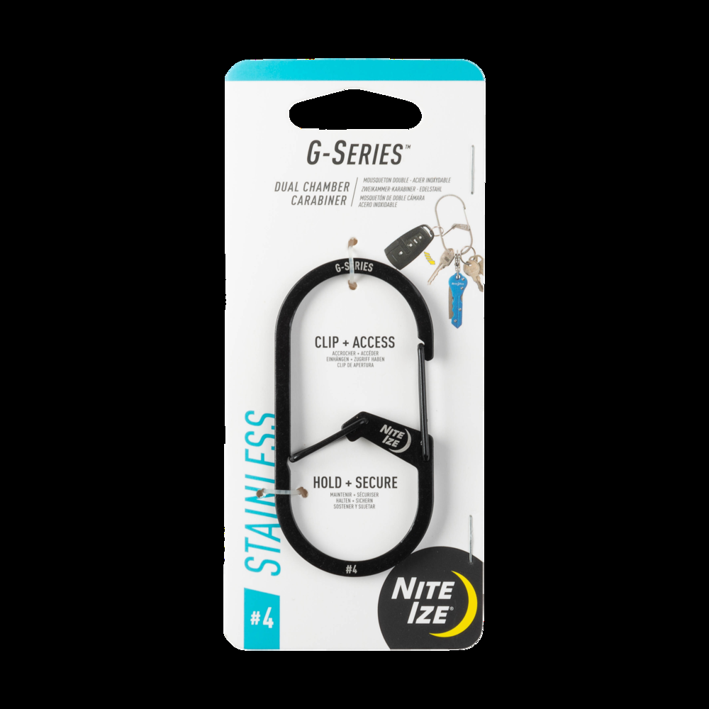 Nite Ize G-Series #4 Plastic Dual Chamber Stainless Steel Carabiner