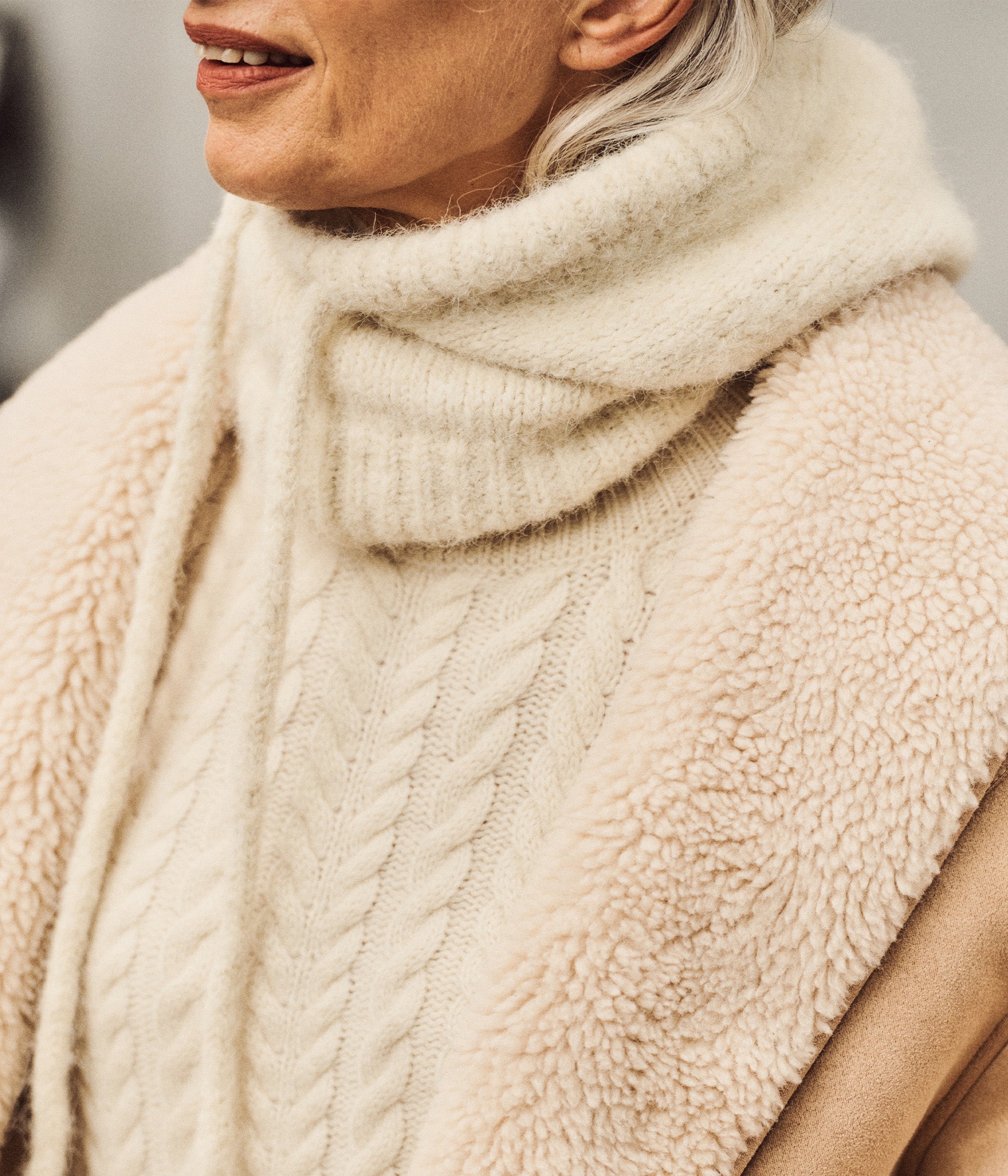 Cagoule tricot blanche Samy