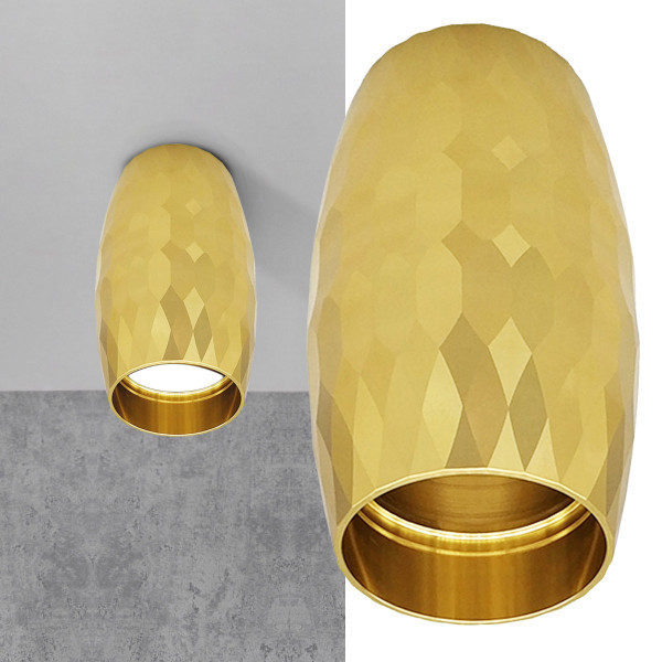 Spot okrągły złoty BELLA1xGU10x10W wym:11,5x6,8x6,8cm IP20 Polux