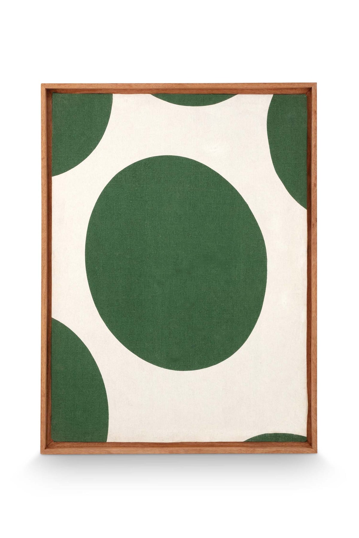 vtwonen - Wanddecoratie - Stippen - Hout - Donkergroen - 60x80cm