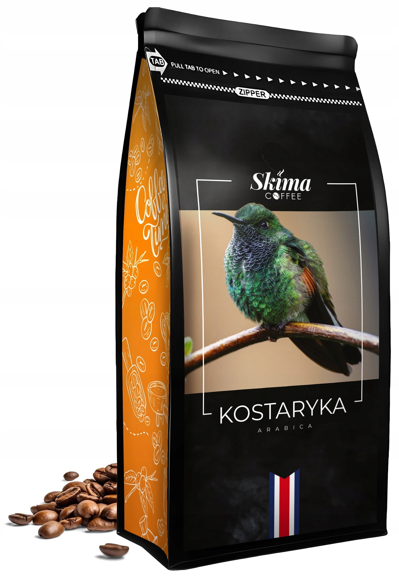 Kawa ziarnista 1kg Kostaryka 100% Arabica Świeżo Palona do ekspresu