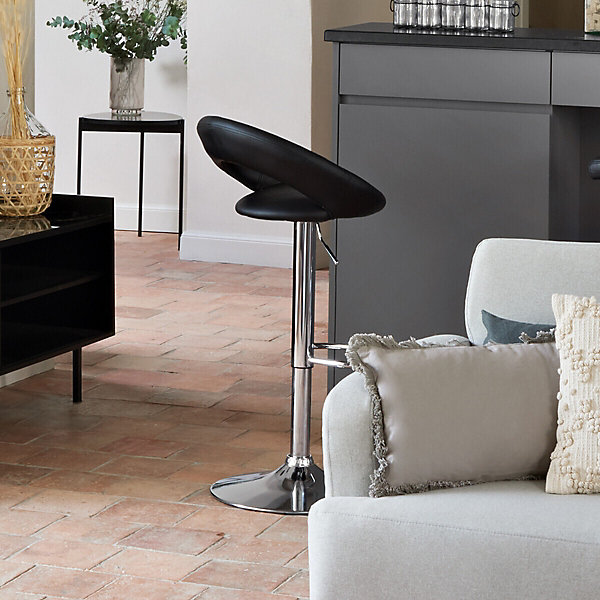 Lot de 2 tabourets de bar Sasha noir - Atmosphera