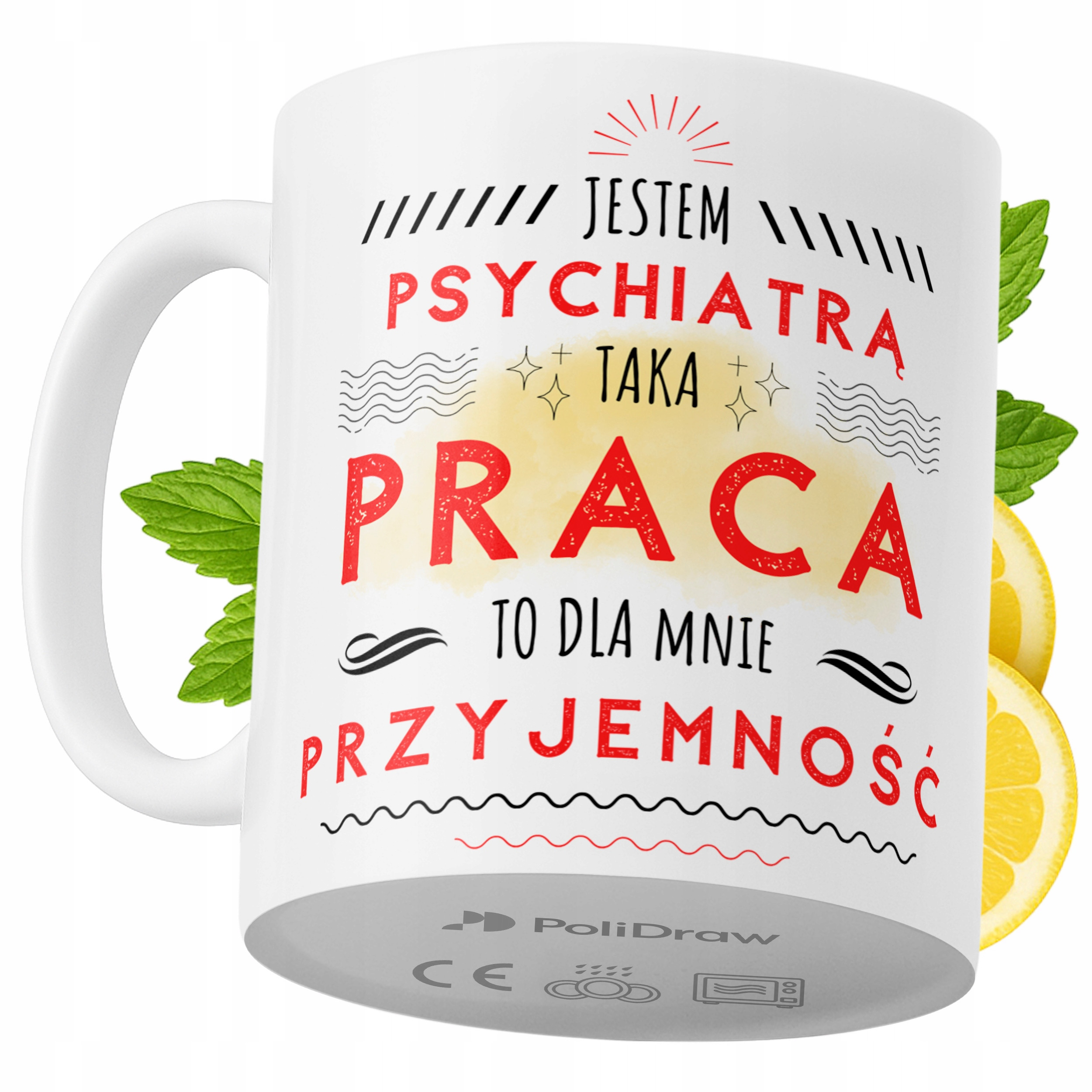 Kubek Dla Psychiatry na Prezent z Nadrukiem ze Zdjęciem 330 ml PoliDraw