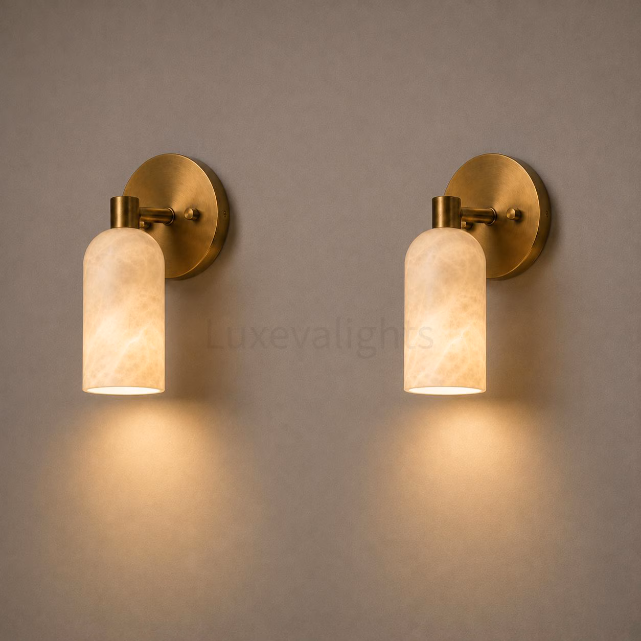 Modern Alabaster Wall Sconce Pair, Solid Antique Brass Wall Light, Mid Century Modern Wall Lamp, Luxury Bathroom Vanity Light Bedside Sconce