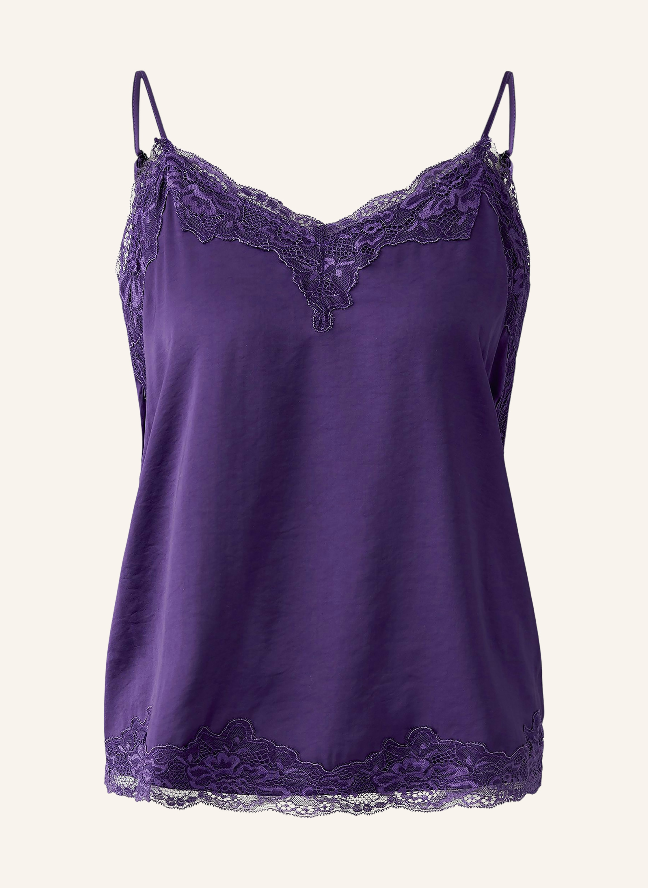 Oui Satintop mit Spitze