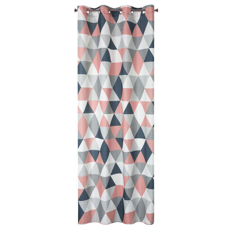 Zasłona na przelotkach ADINA 140x250 biała   różowa