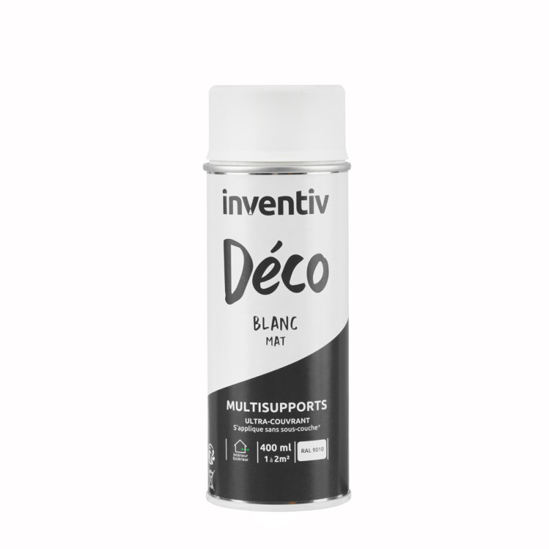 Peinture multisupports Déco blanc mat 0,4 L INVENTIV