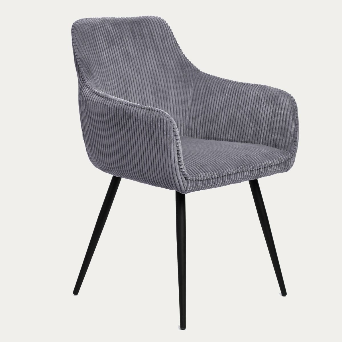 Krzesło SATORI FASO sztruksowe szare 57x59x84 cm