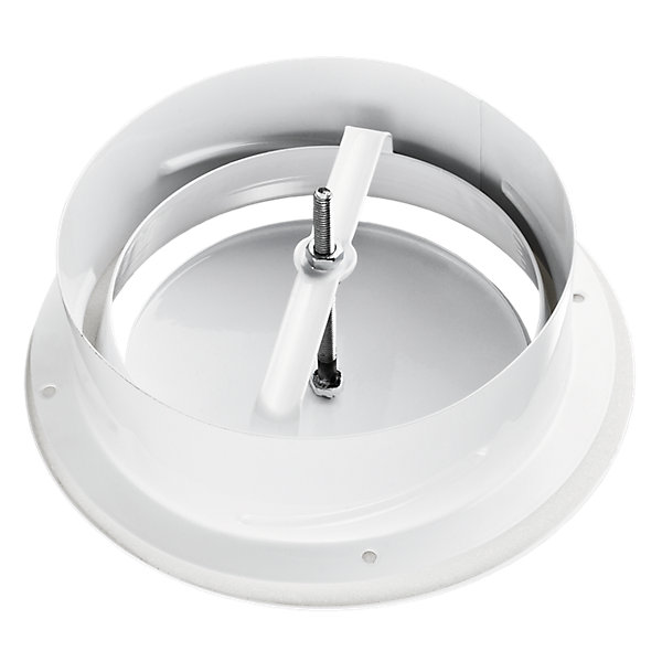 Bouche ventilation d'extraction métal blanc à cône réglable VMR BLAUBERG - Diamètre (mm) 100