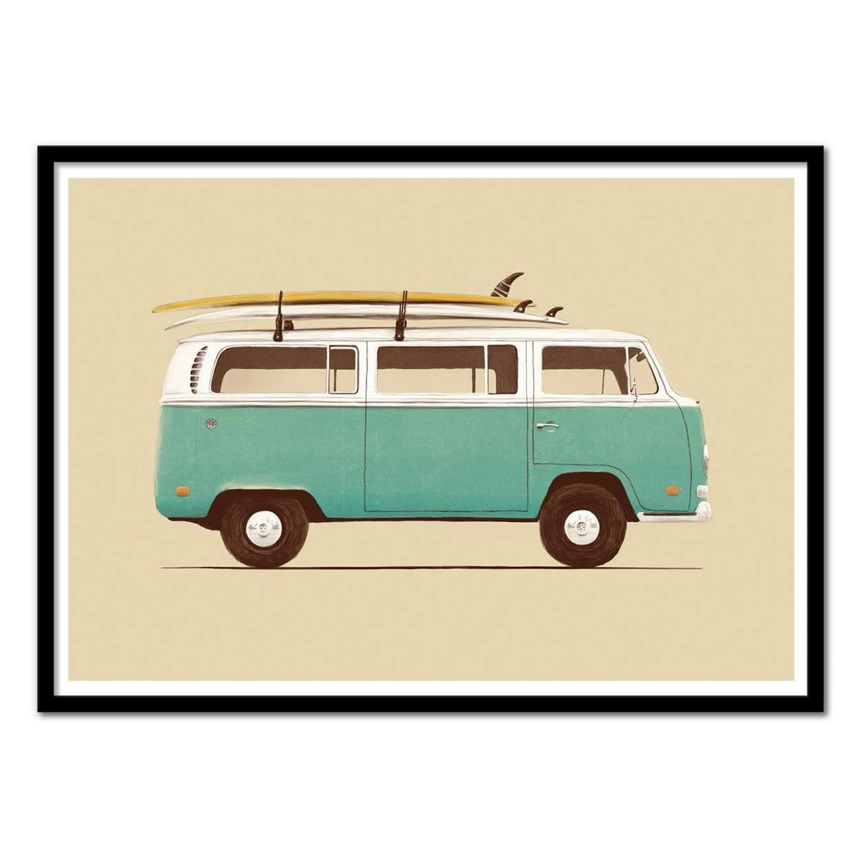 FLORENT BODART - BLUE VAN - Affiche d'art 50 x 70 cm