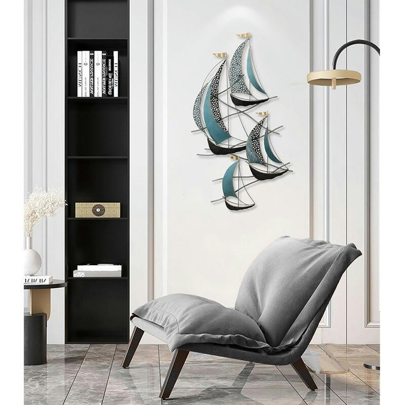 CASSIS - Décoration murale en métal sailboat at sea 106x61x3