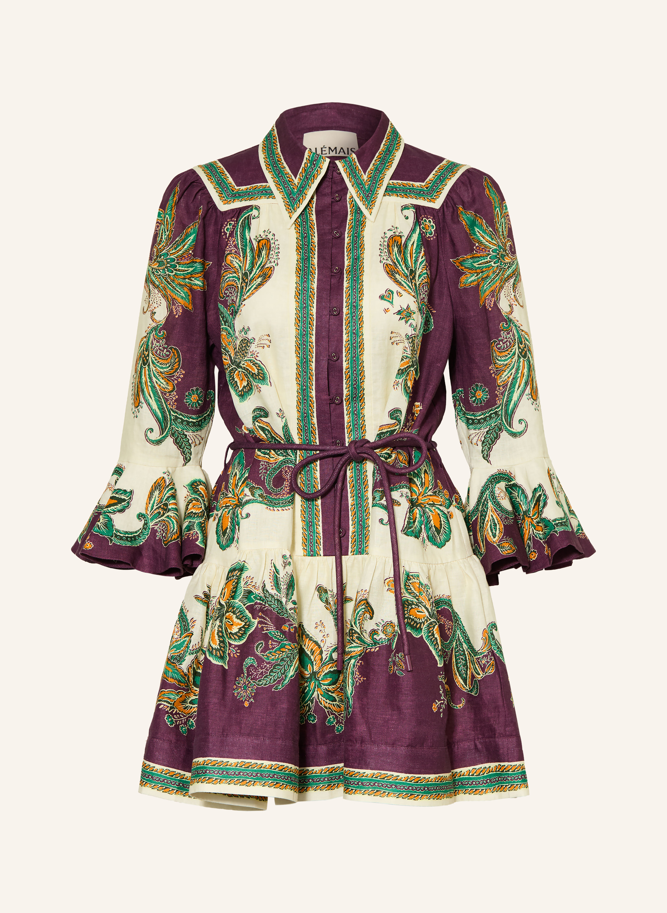 ALÉMAIS Hemdblusenkleid RUTHIE aus Leinen mit 3/4-Arm