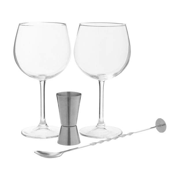 KIT TAÇAS PARA GIN COM DOSADOR E MEXEDOR CRISTALIUM TITAN