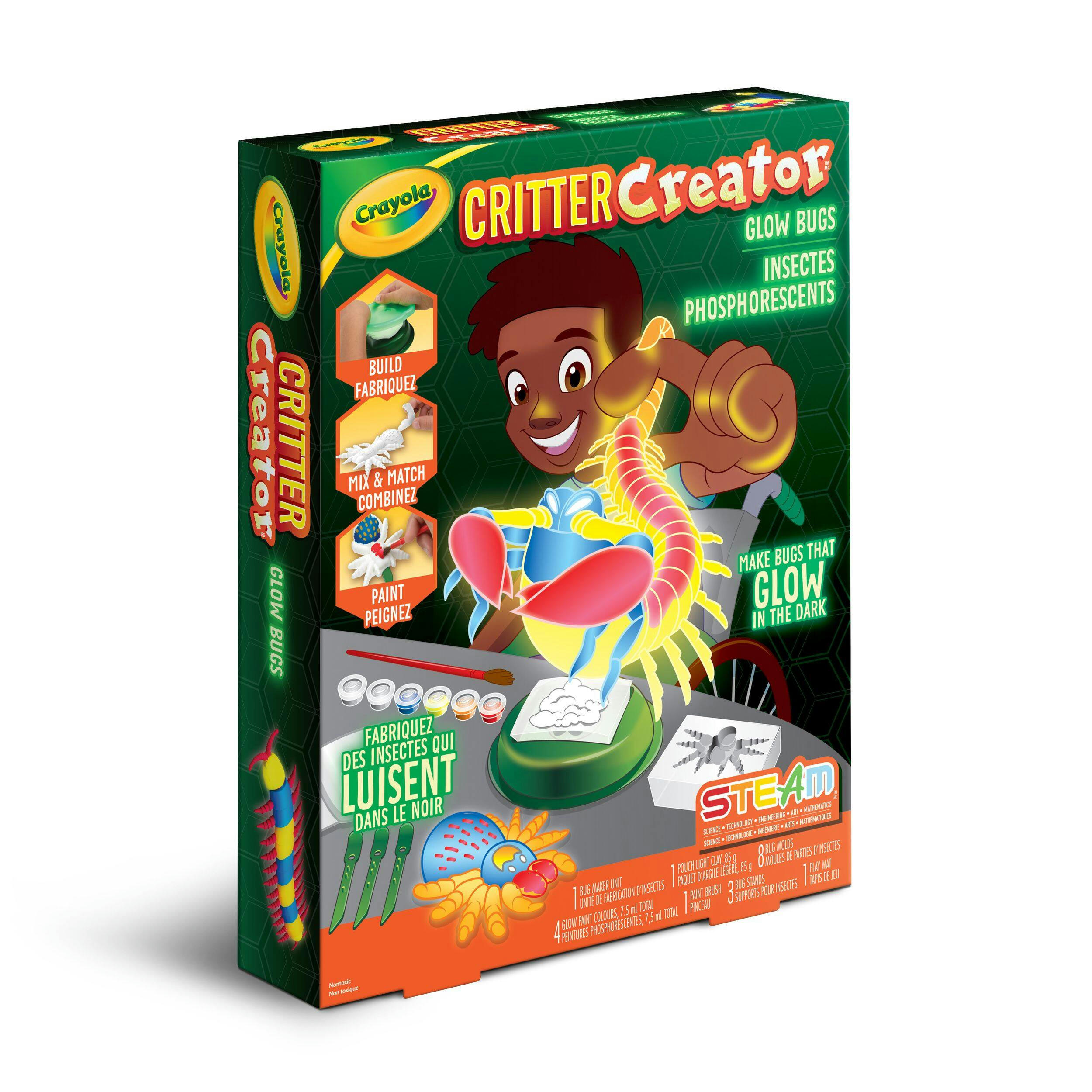 Crayola Steam Critter Creator Glow Bugs, Ages 7+