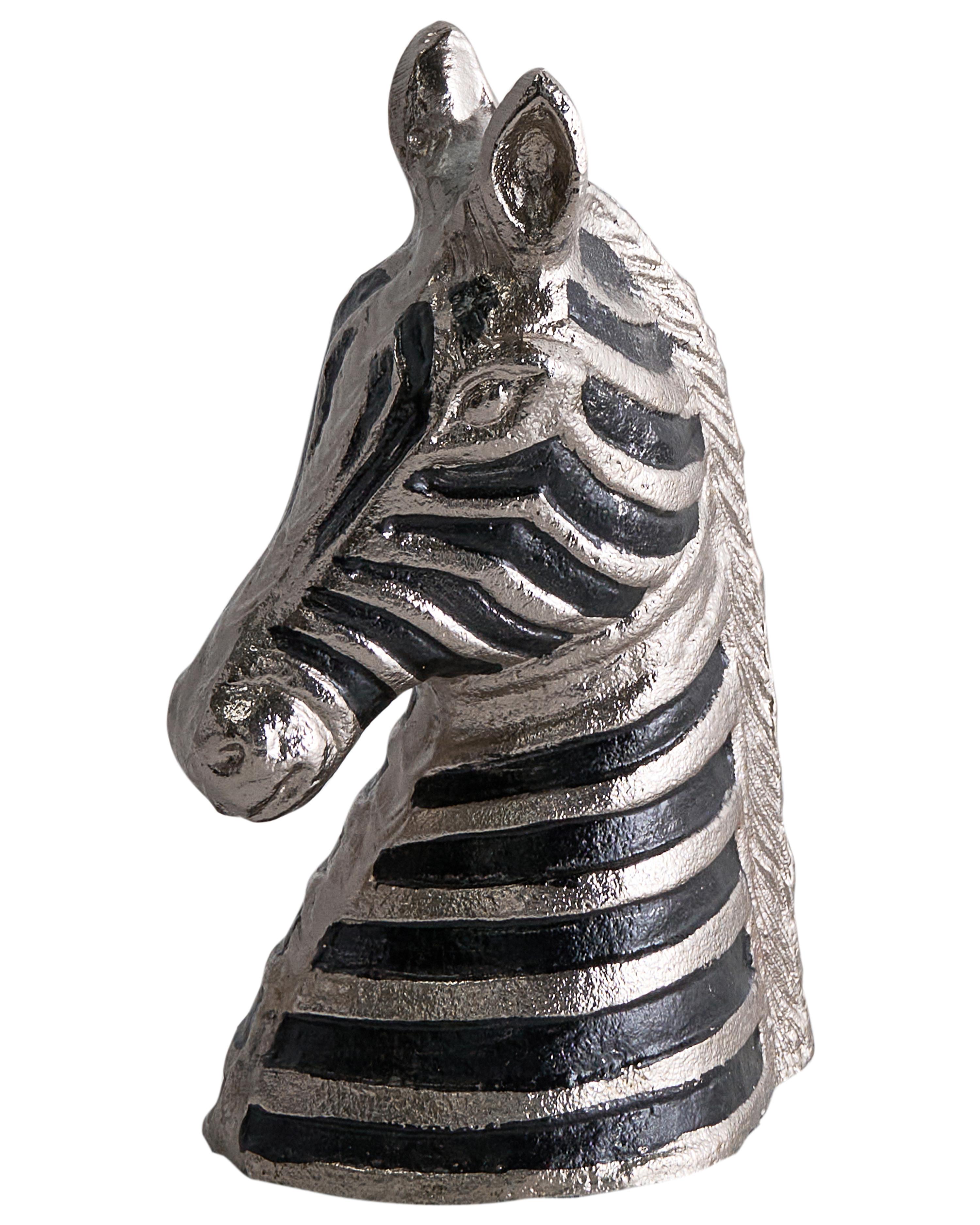Figurine Zebra ZAGORA Metal Black/ Silver