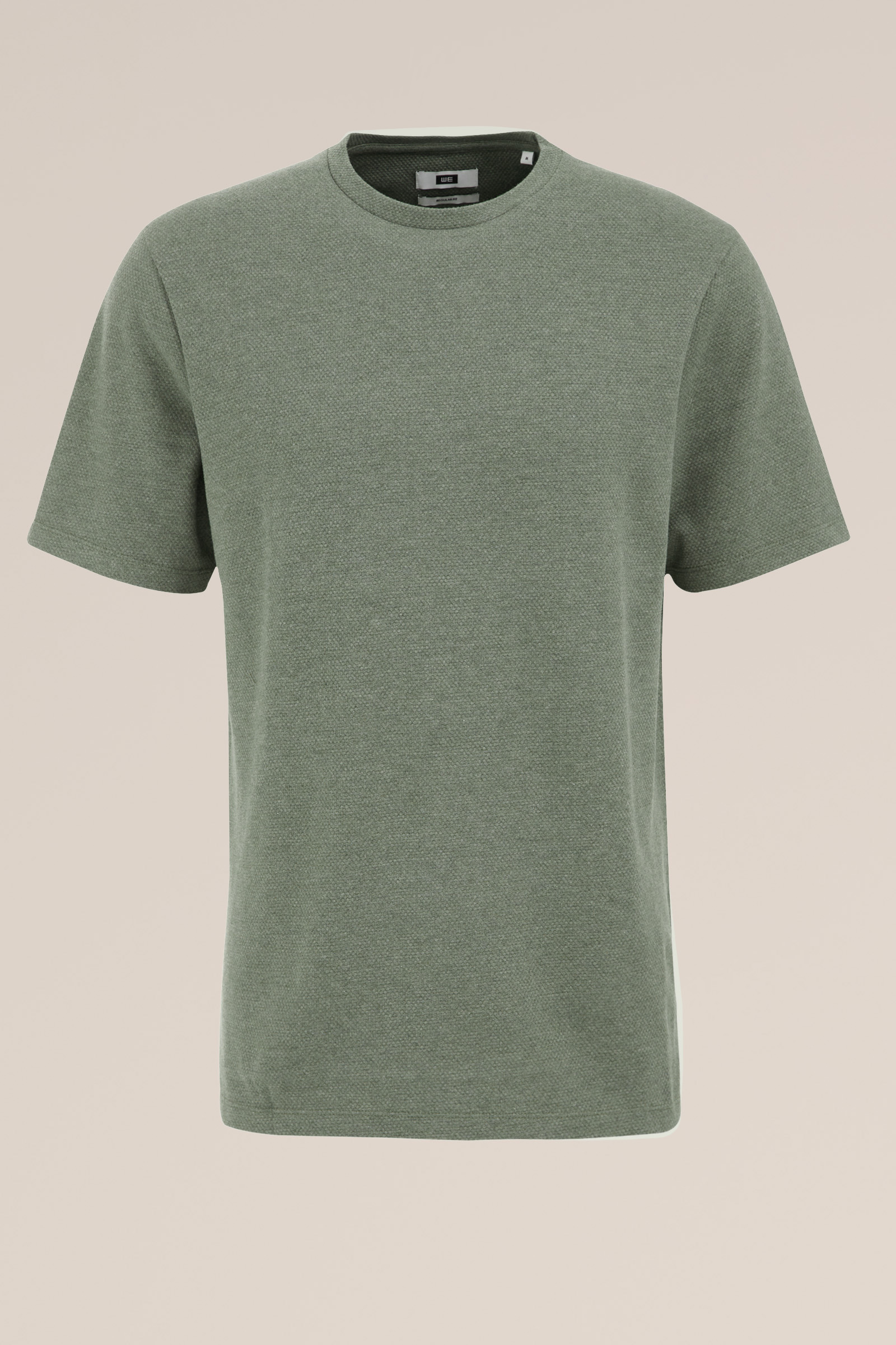 Heren Regular fit T-shirt met structuur