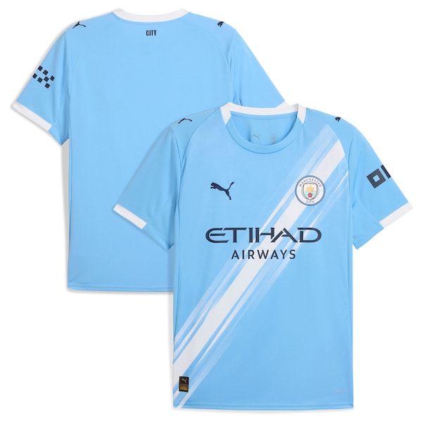 Manchester City Puma 2025/26 Home Replica Jersey - Sky Blue/Black