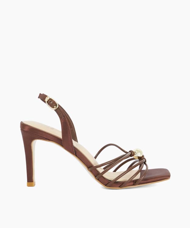 Mikonos Brown - High Heel Strappy Sandals