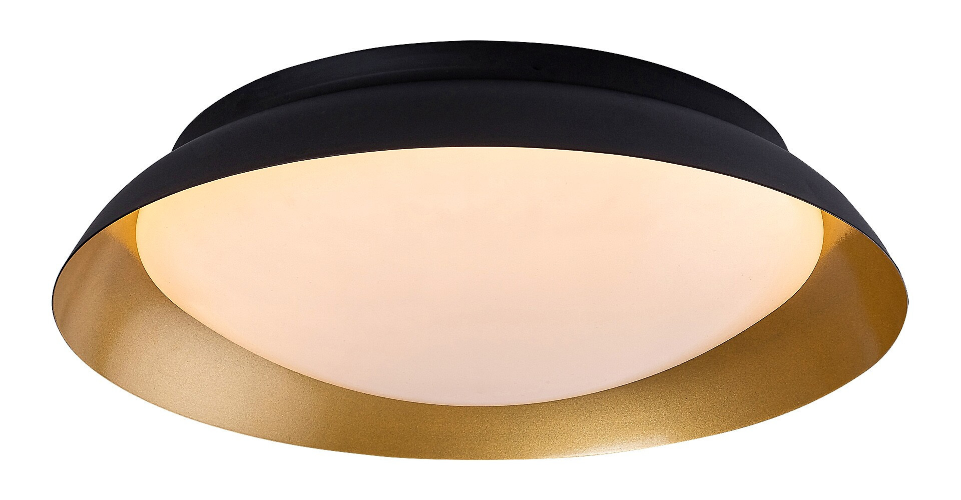 Plafon HAFSAokrągły czarno-złoty-biały LED 1x24W 40cm 1250lm IP20 Rabalux