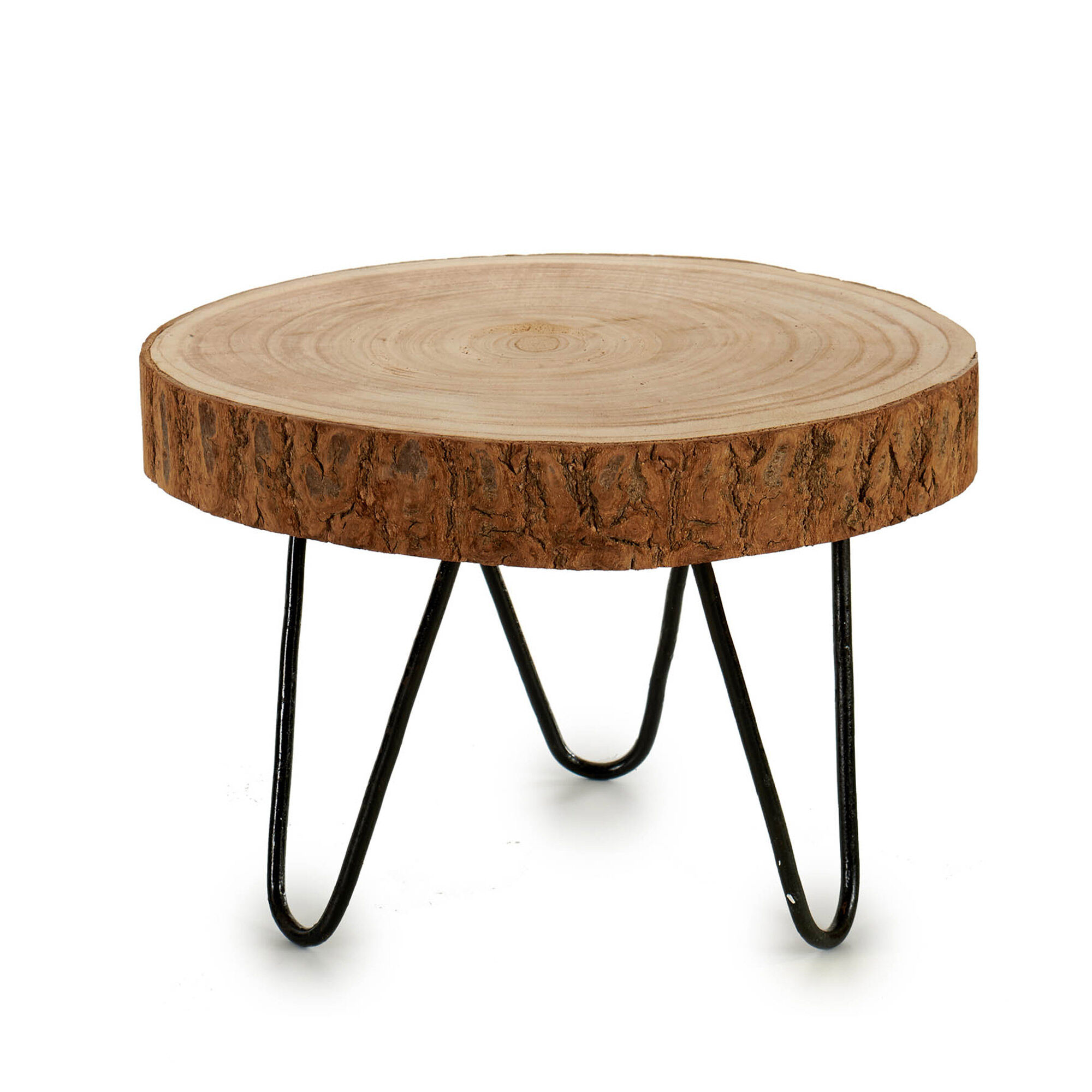 Mesa de apoio decorativa castanha 28cm