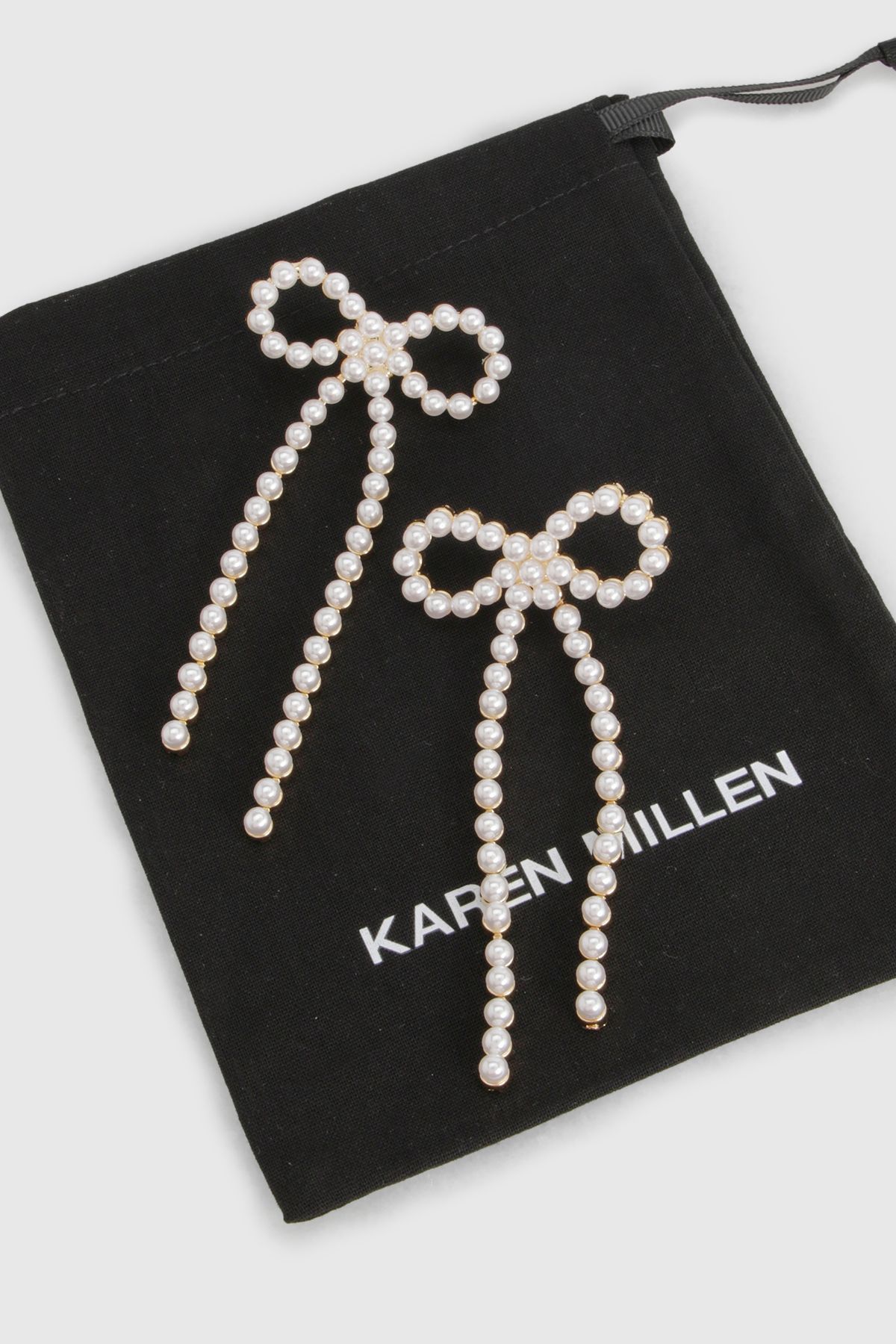 KarenMillen Pearl Bow Earrings