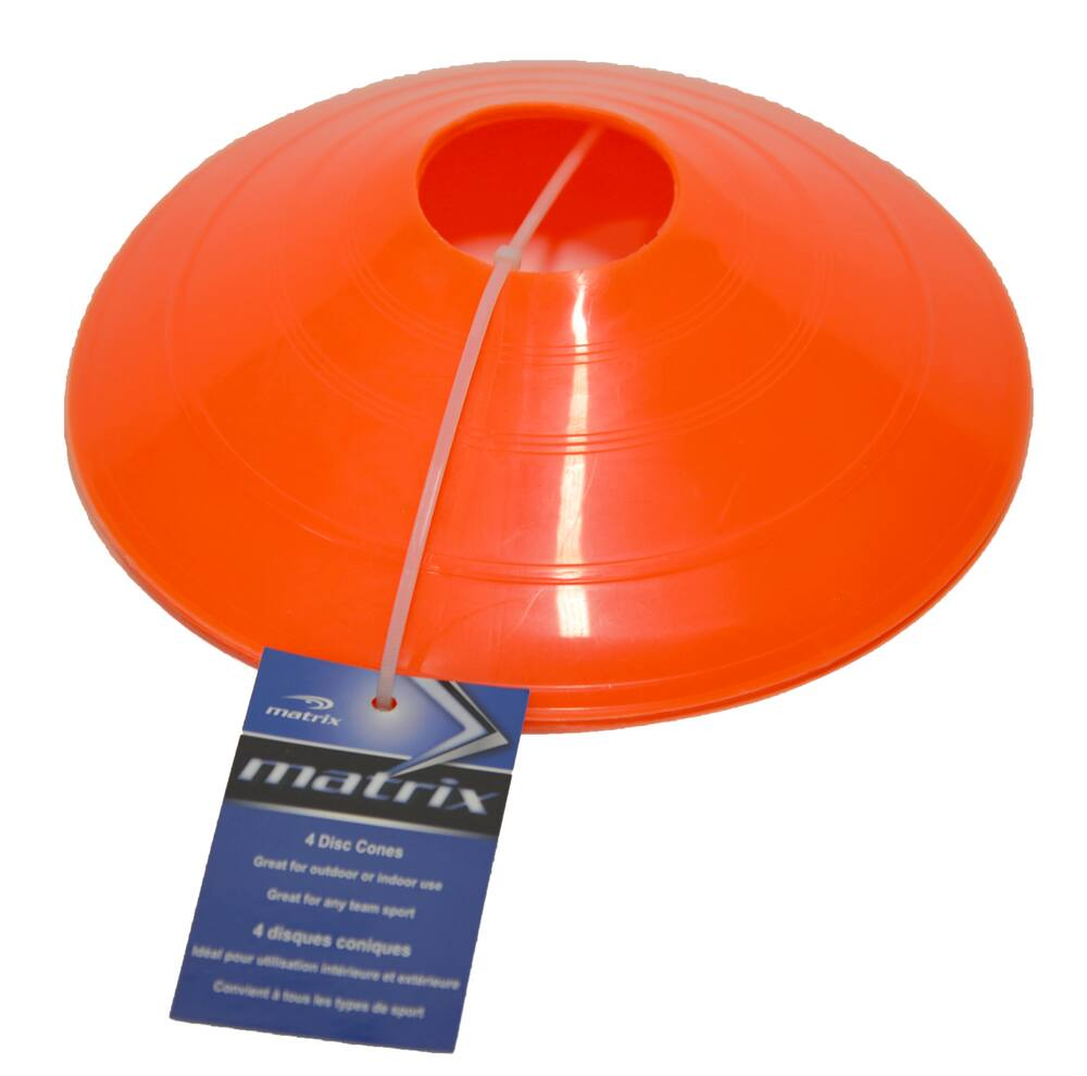 Matrix Sports Agility Training Disc Cones/Field Markers, 2-in, 4-pk