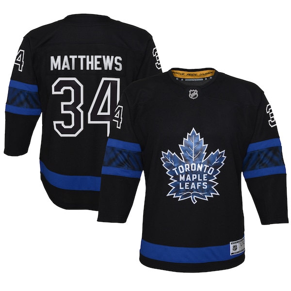 Auston Matthews Toronto Maple Leafs Youth Alternate Premier Player Jersey - Black/Blue
