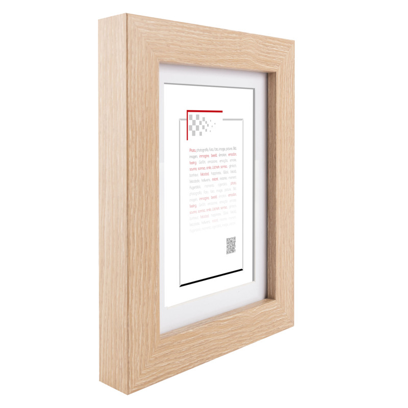 Cadre Oslo avec passe-partout de 18 x 24 cm