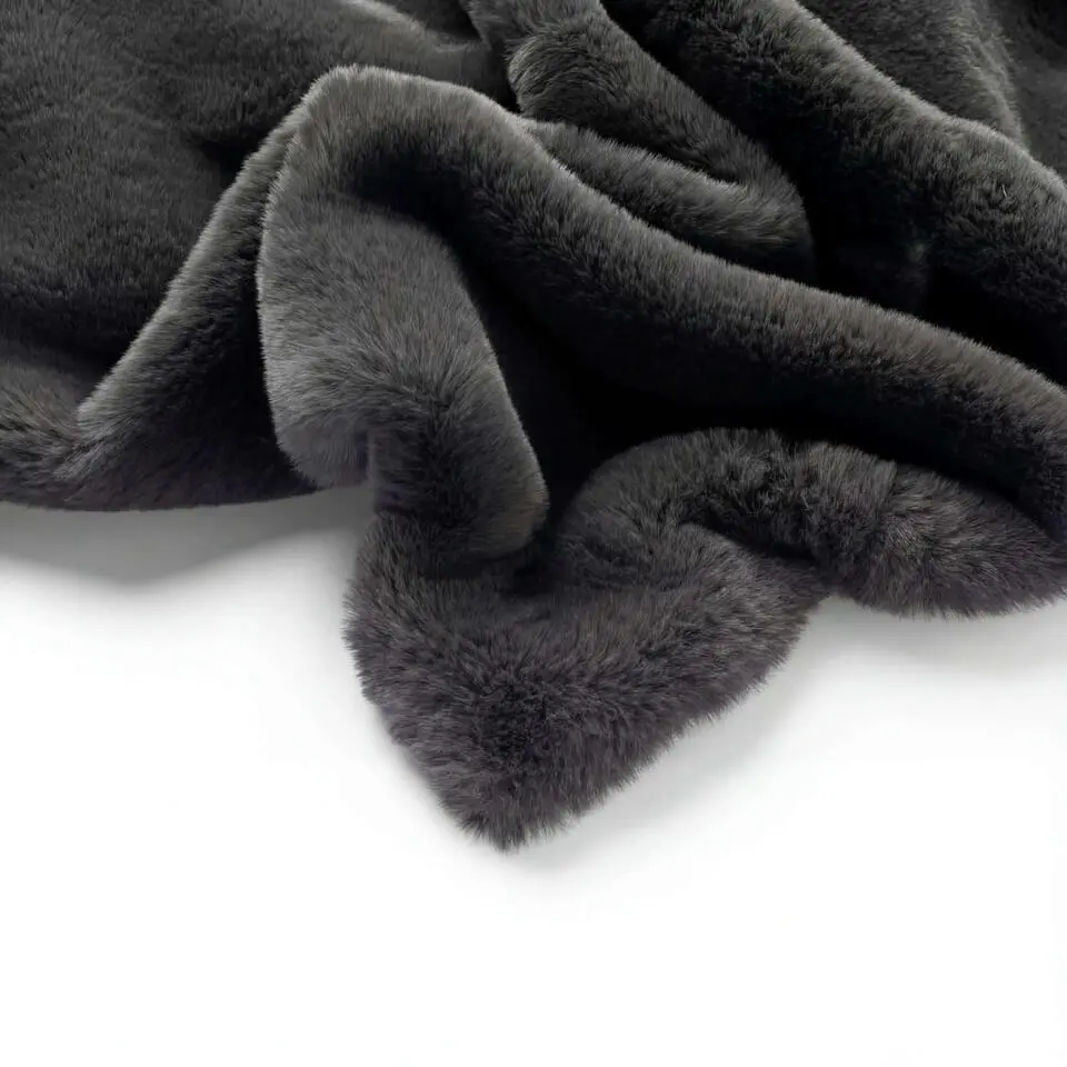 Plaid Zinzi - Charcoal Gray - 140x180 cm