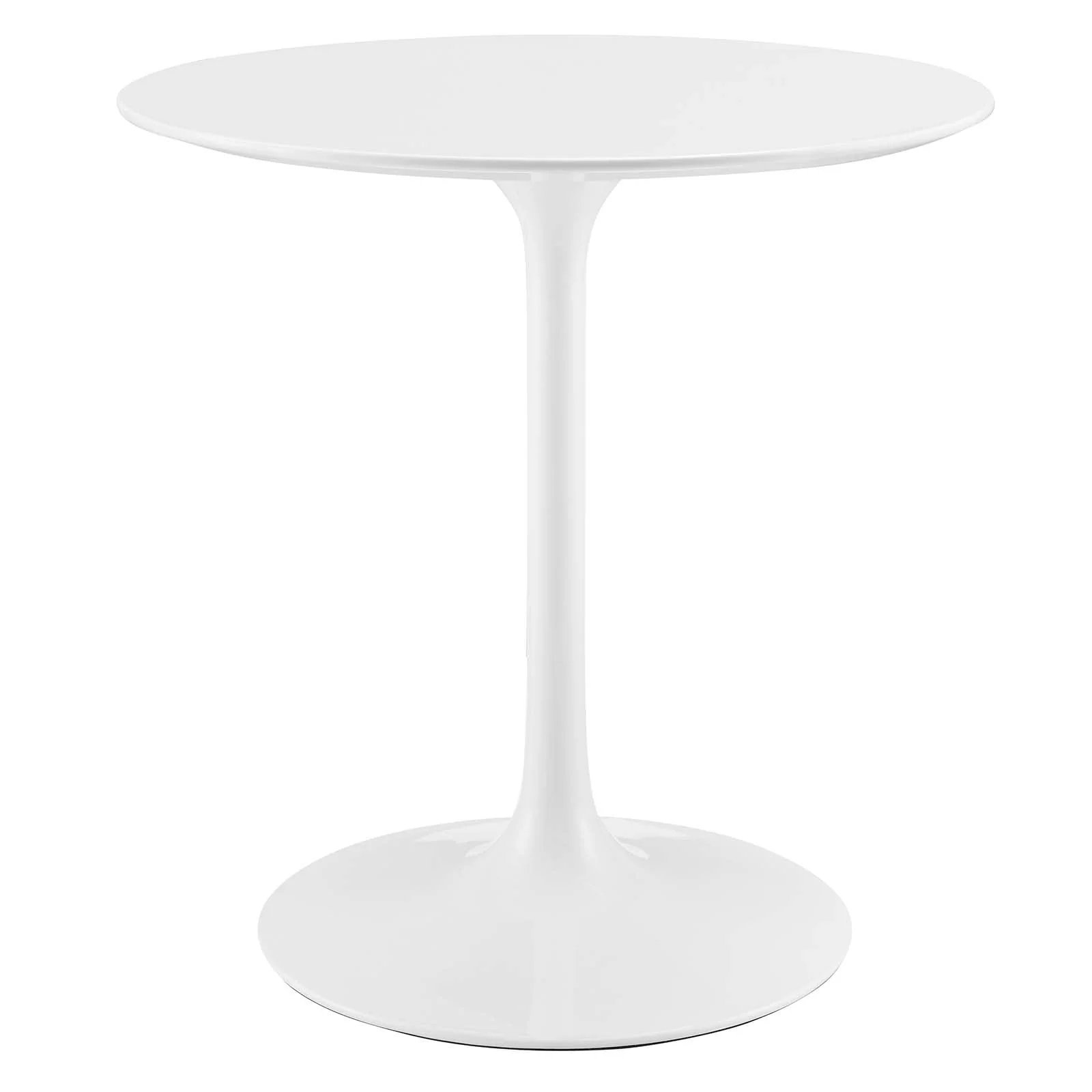 Round Wood Top Dining Table - White