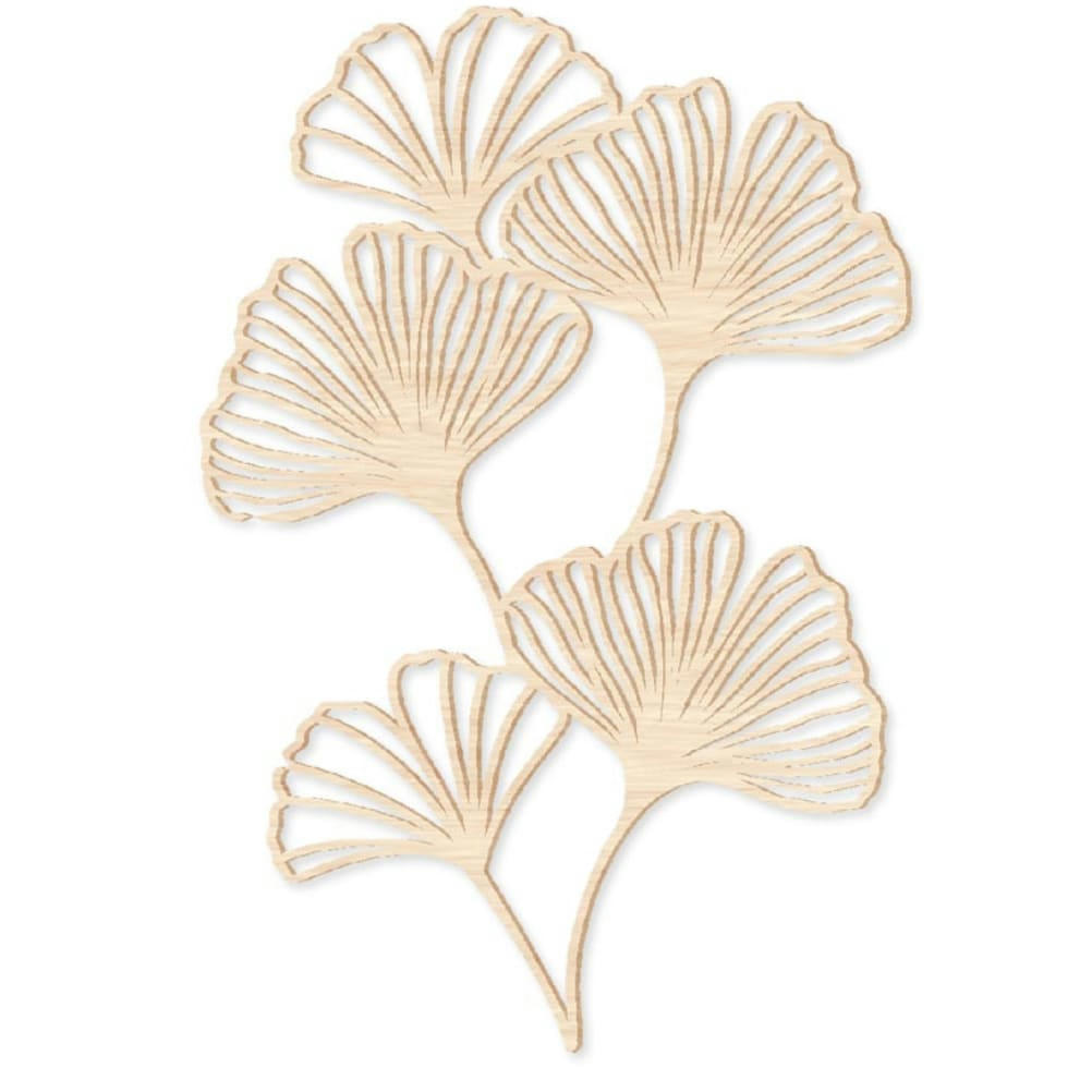 - Décoration murale en bois ginkgo