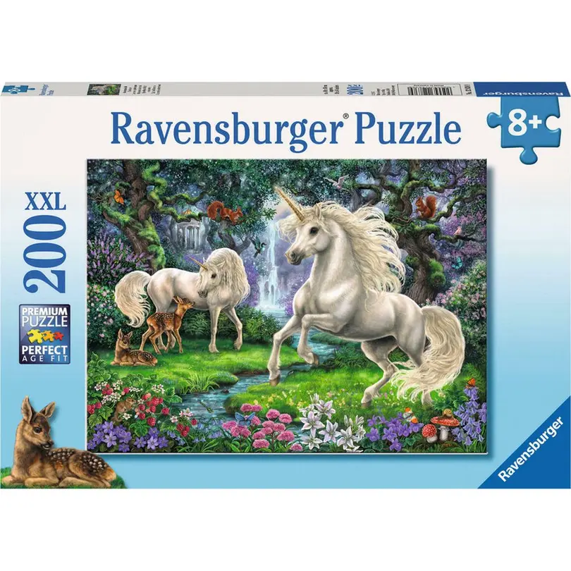 Puzzle 200-teilig Geheimnisvolle Einhörner