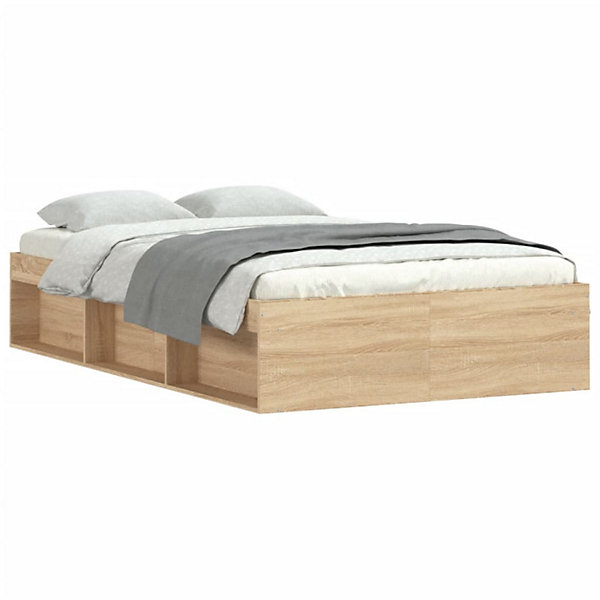 Cadre de lit sans matelas chêne sonoma 120x190 cm