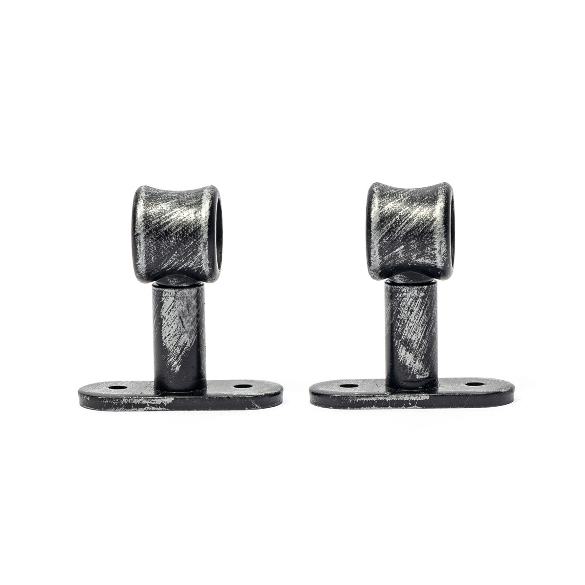 Conjunto de 2 suportes simples preto e prateado d20