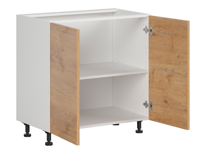 Szafka kuchenna dolna Hamper 80 cm dwudrzwiowa dąb lancelot