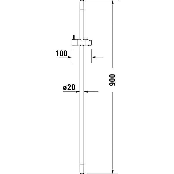 Barre de douche DURAVIT 90 cm Doré poli