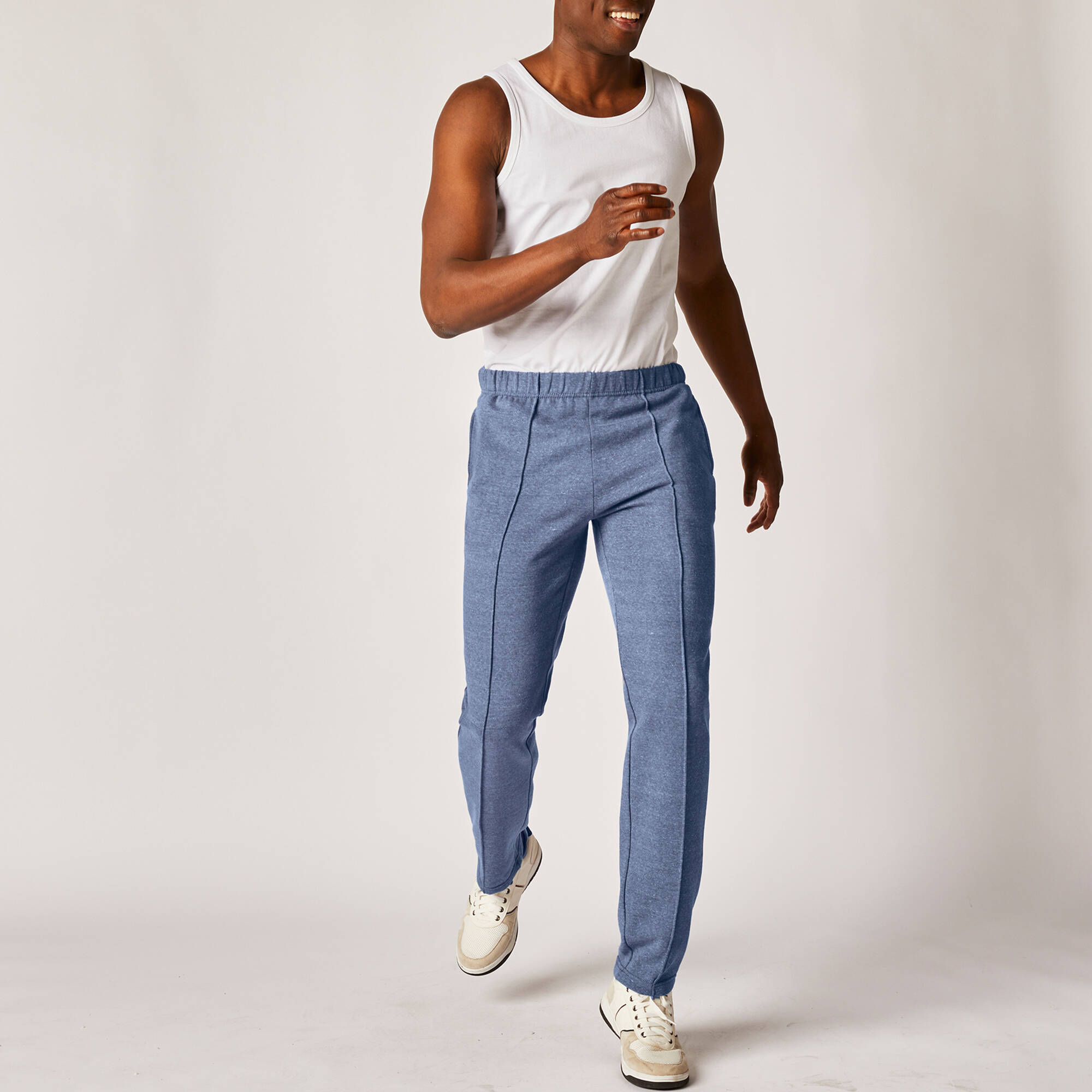 Pantalon loisirs molleton, bas droits